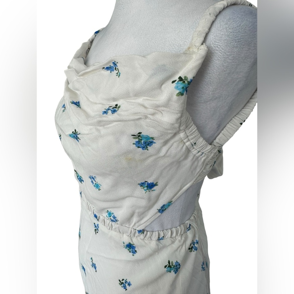 Sky to Moon Mini Dress Floral Bridal Engagement Fairycore Honeymoon Size Small - Picture 3 of 11